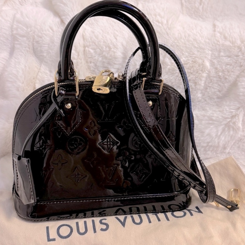 SOLD Louis Vuitton Burgundy Monogram Vernis Alma BB